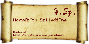 Horváth Szilvána névjegykártya